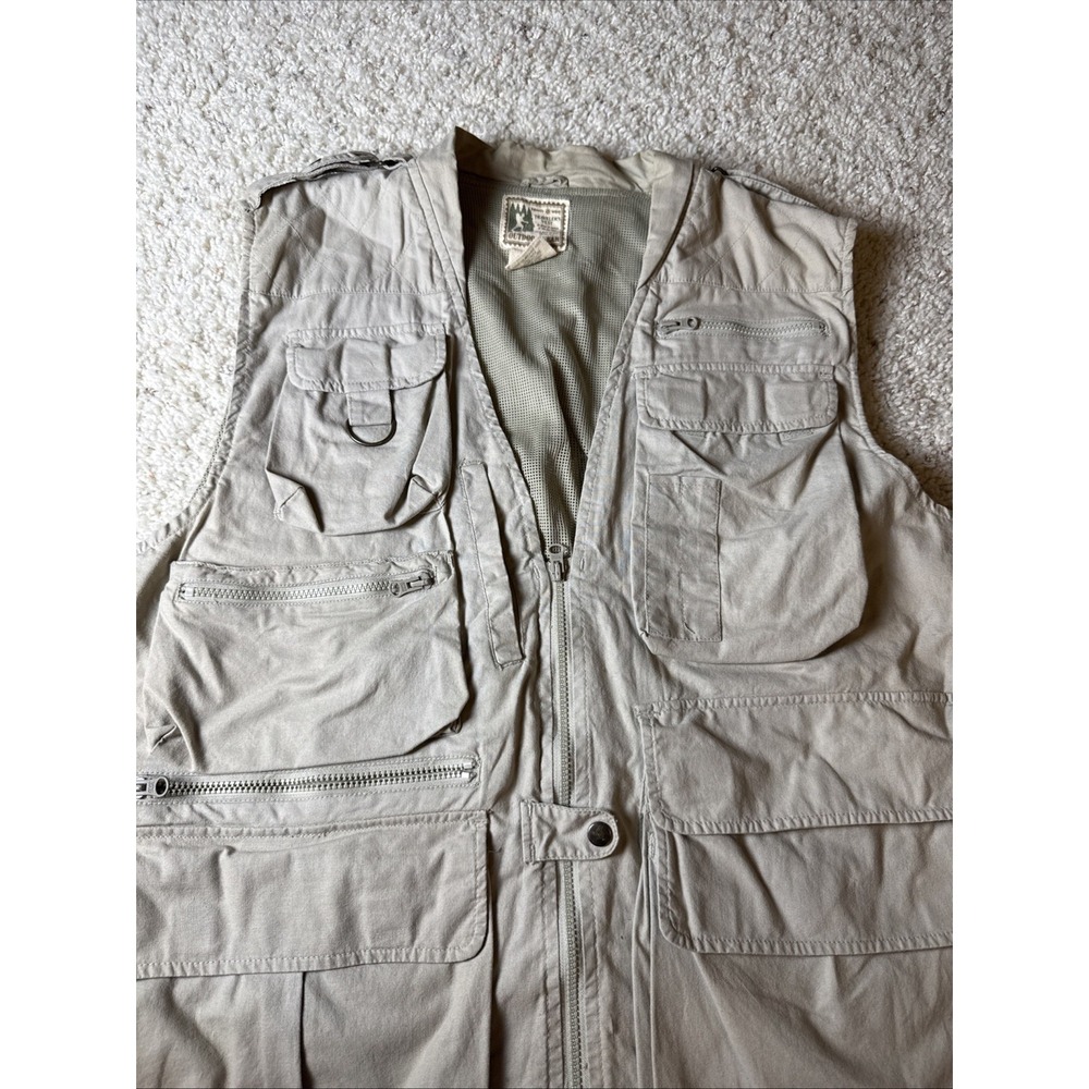Points West Travelers Vest Mens XLarge Beige Outdoors Hiking Casual Men *
